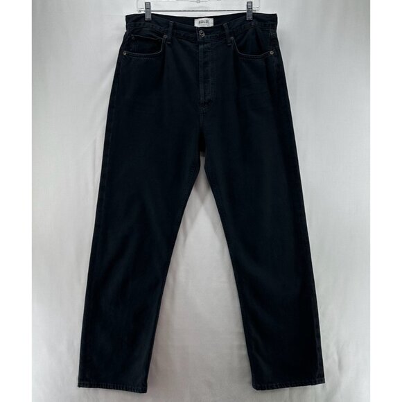 Agolde Women's Straight Leg Jeans - Black - Picture 1 of 8